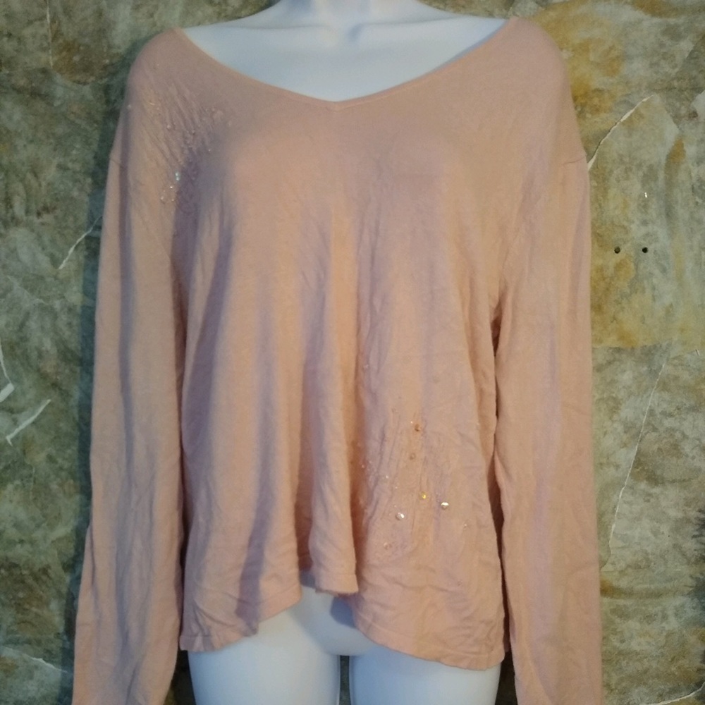 XL Pink Embellished Sweater